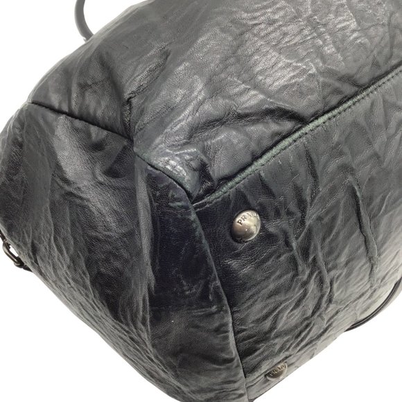 Prada Black Leather 2 Way Tote Bag - Picture 5 of 9